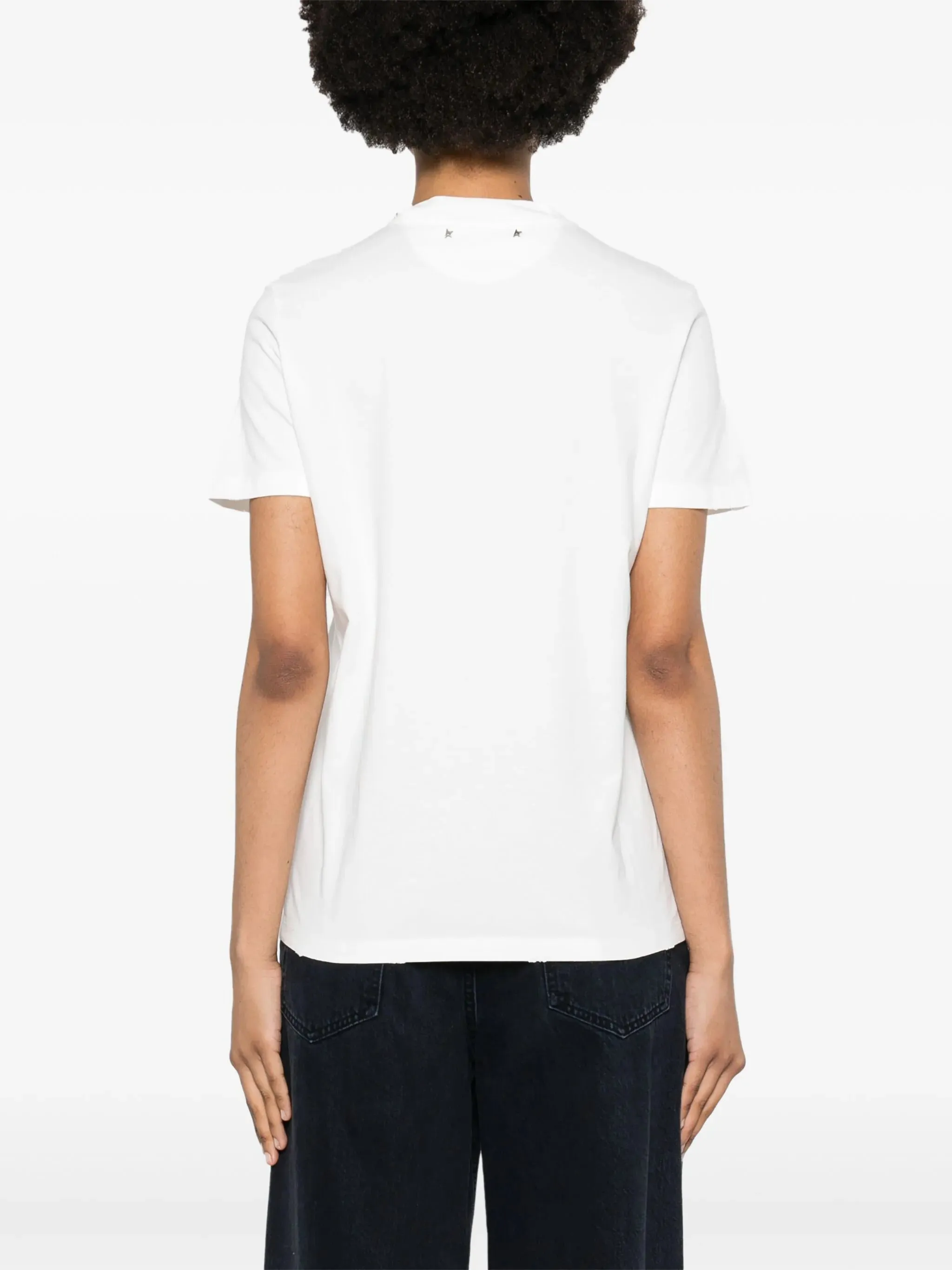 GOLDEN GOOSE WHITE CRYSTAL-DETAIL T-SHIRT sold by Lord & Taylor product image thumbnail 4