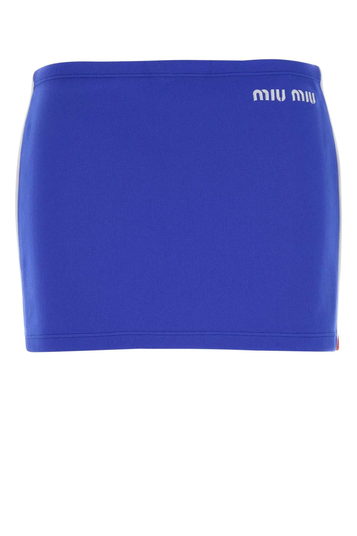 BLUE STRETCH NYLON MINI SKIRT sold by Lord & Taylor