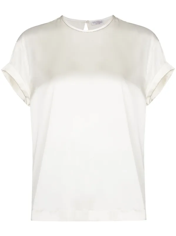 WHITE SILK-BLEND TOP sold by Lord & Taylor