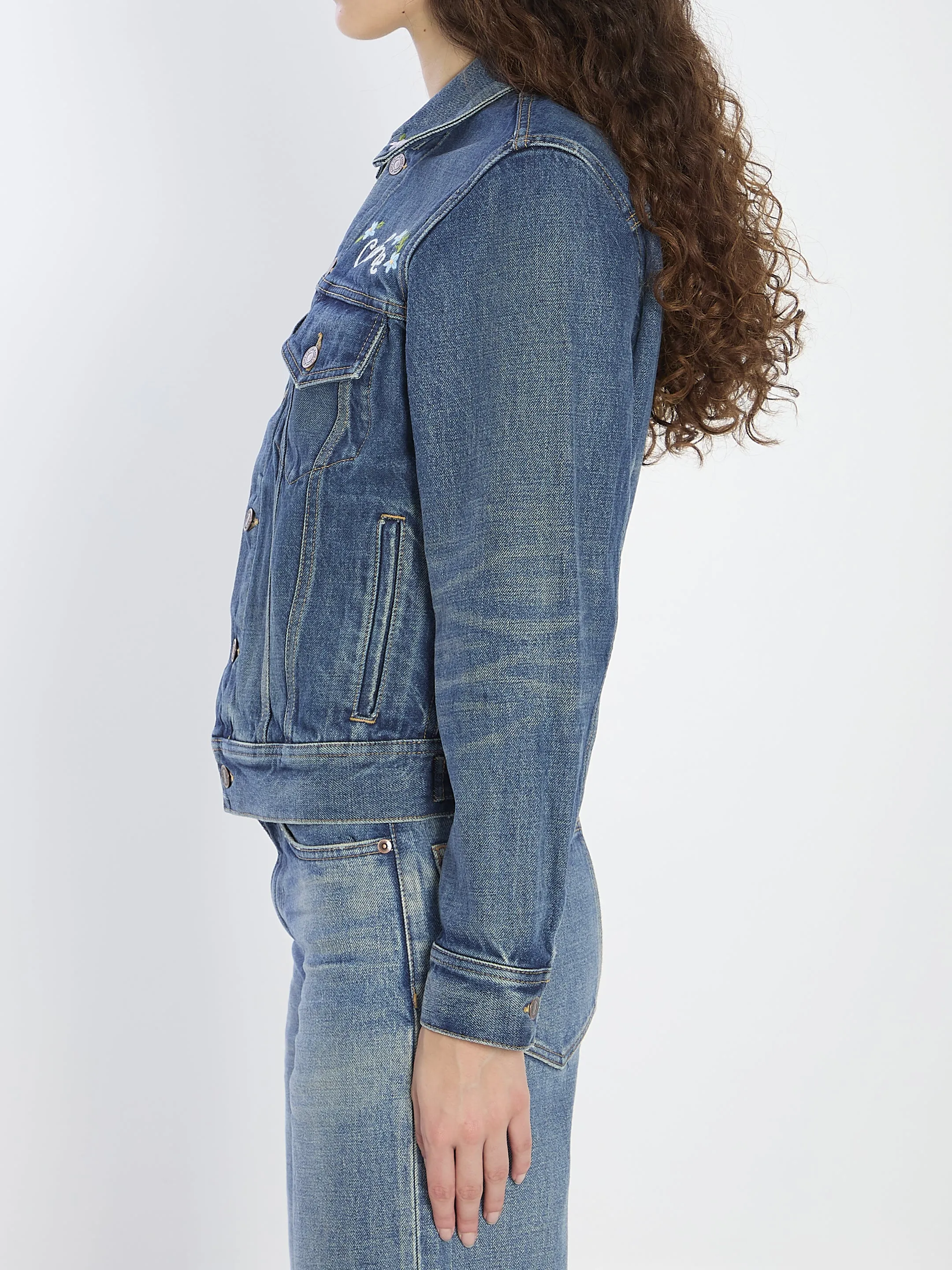DENIM JACKET WITH EMBROIDERY sold by Lord & Taylor product image thumbnail 3