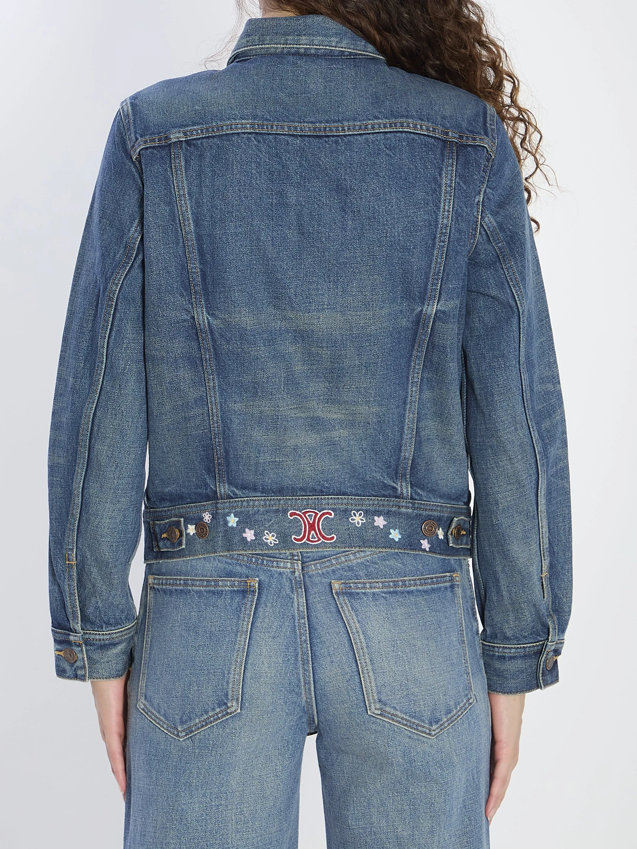 DENIM JACKET WITH EMBROIDERY sold by Lord & Taylor product image thumbnail 4