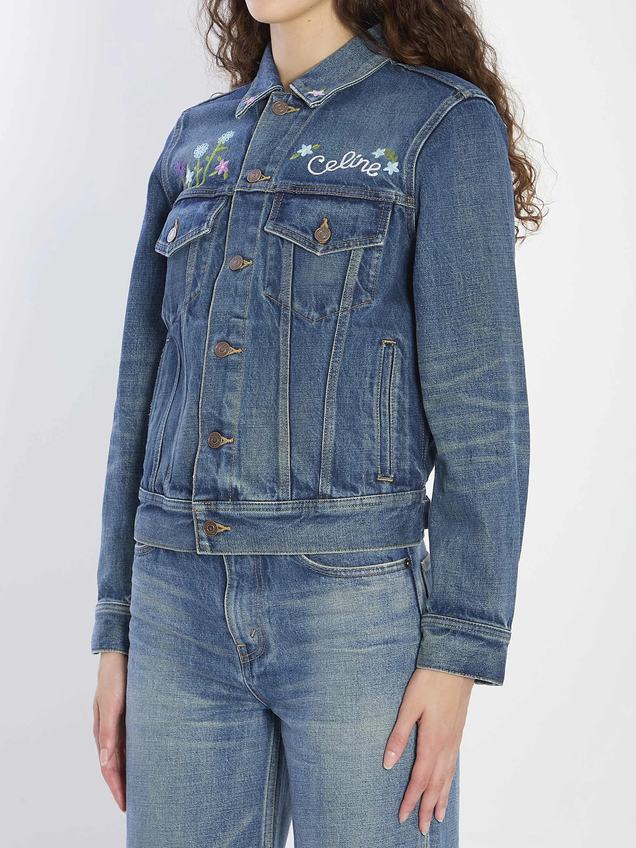 DENIM JACKET WITH EMBROIDERY sold by Lord & Taylor product image thumbnail 2