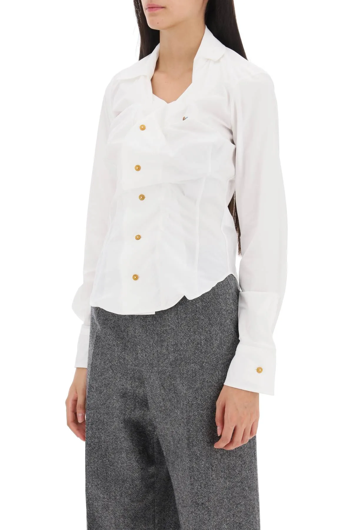 VIVIENNE WESTWOOD WHITE DRUNKEN SCULPTED SHIRT sold by Lord & Taylor product image thumbnail 4