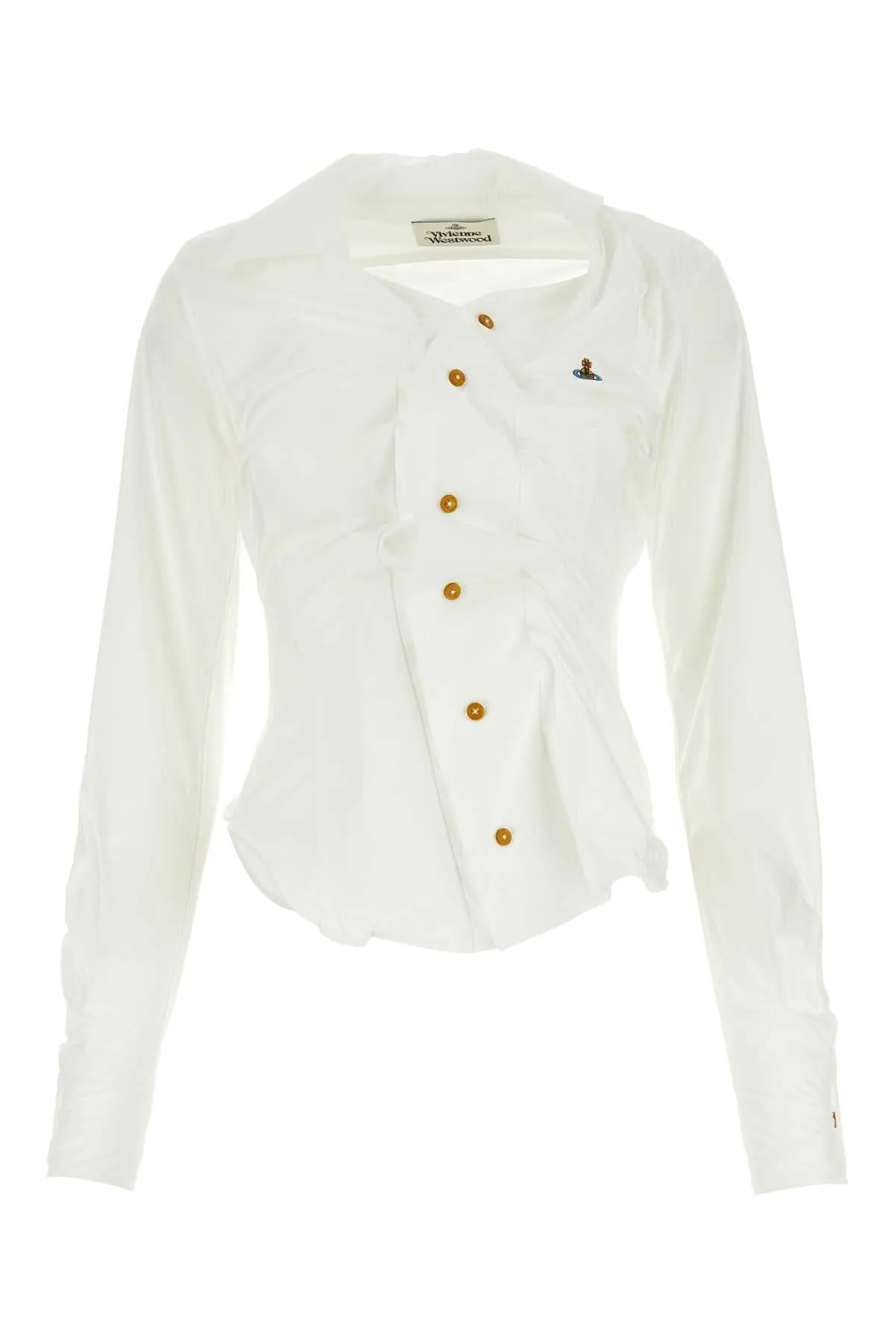 VIVIENNE WESTWOOD WHITE DRUNKEN SCULPTED SHIRT sold by Lord & Taylor