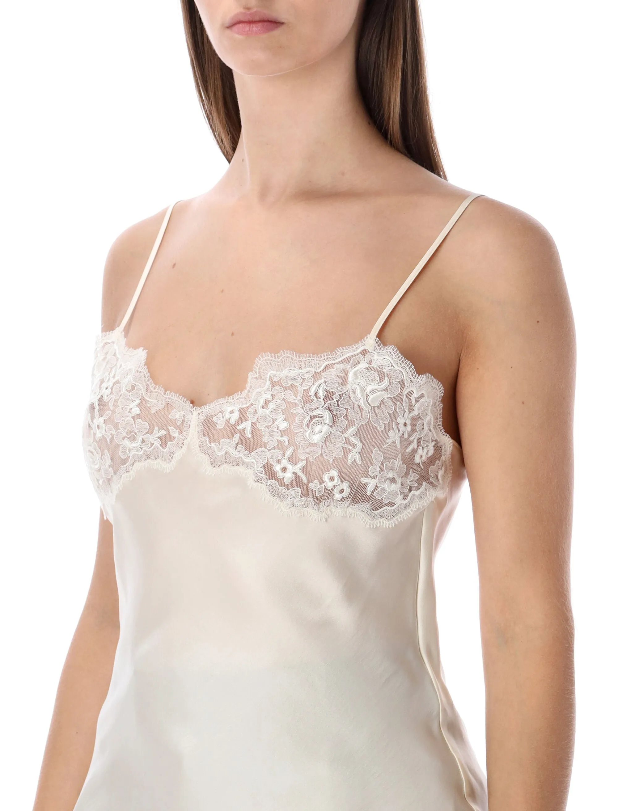 CHLOÉ IVORY SILK TOP WITH LACE sold by Lord & Taylor product image thumbnail 3