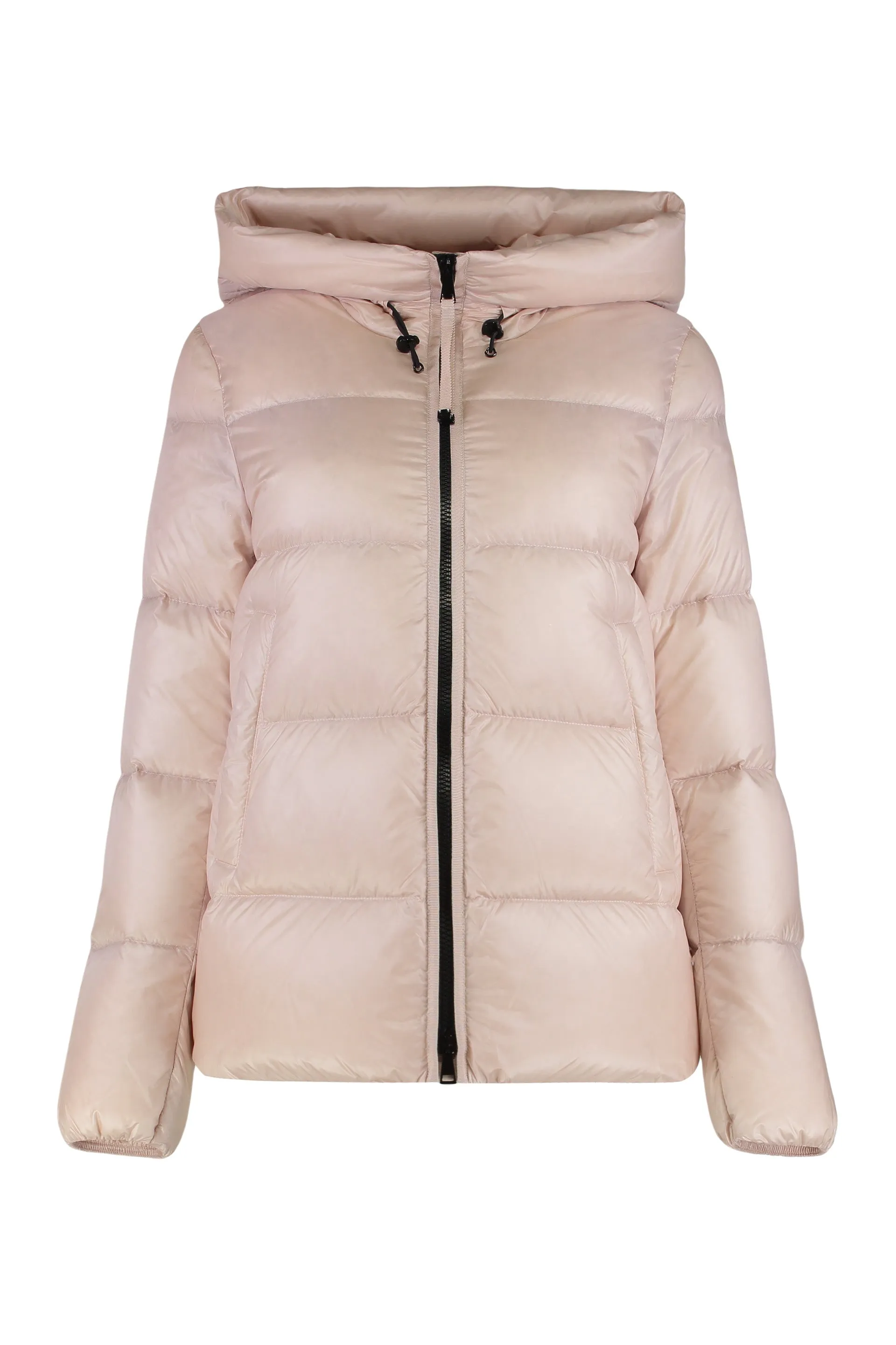 SHORT PUFFER SERITTES WITH HOOD sold by Lord & Taylor