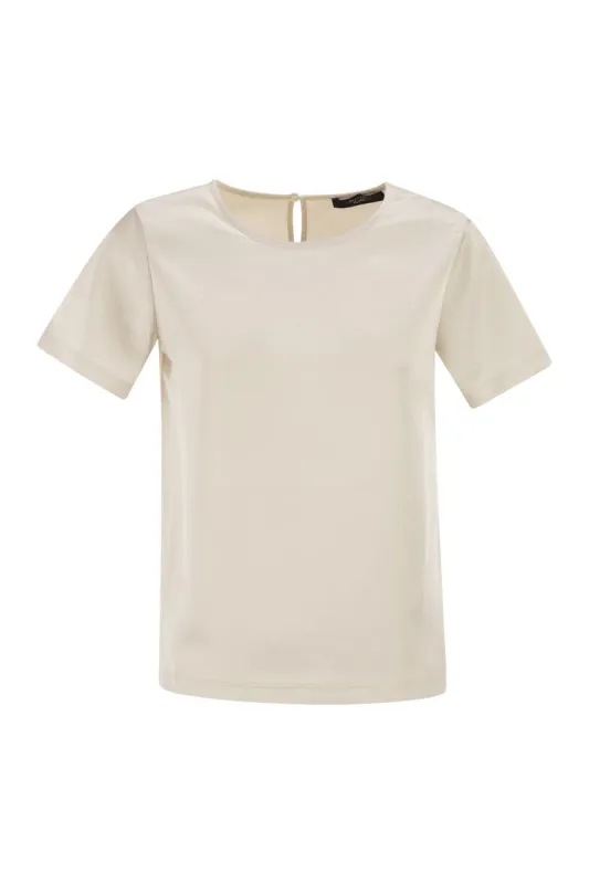 WKDZONA - SATIN AND JERSEY T-SHIRT sold by Lord & Taylor