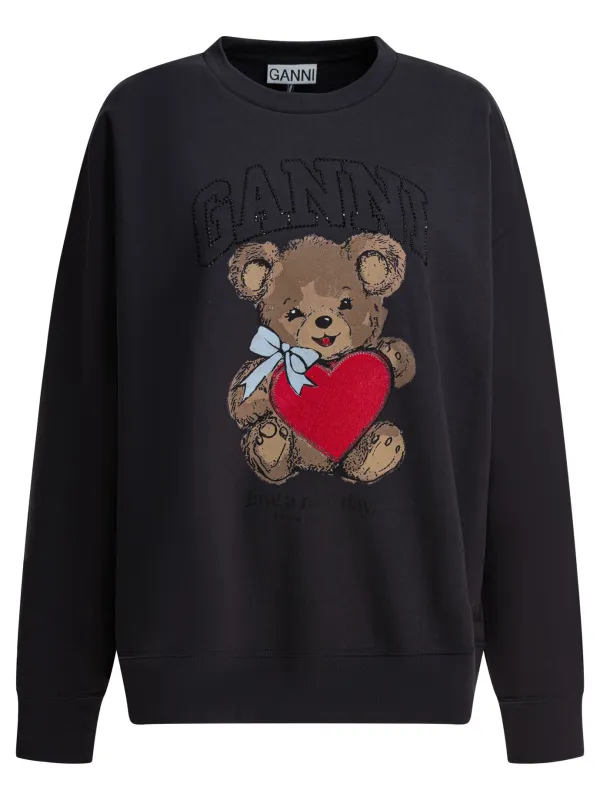 "BEAR" EMBELLISHED CREWNECK SWEATSHIRT sold by Lord & Taylor