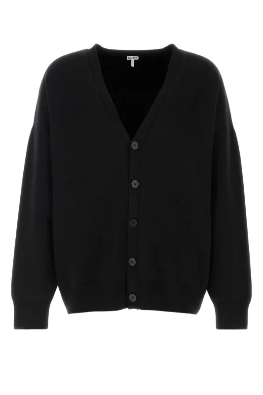 BLACK STRETCH WOOL BLEND CARDIGAN sold by Lord & Taylor
