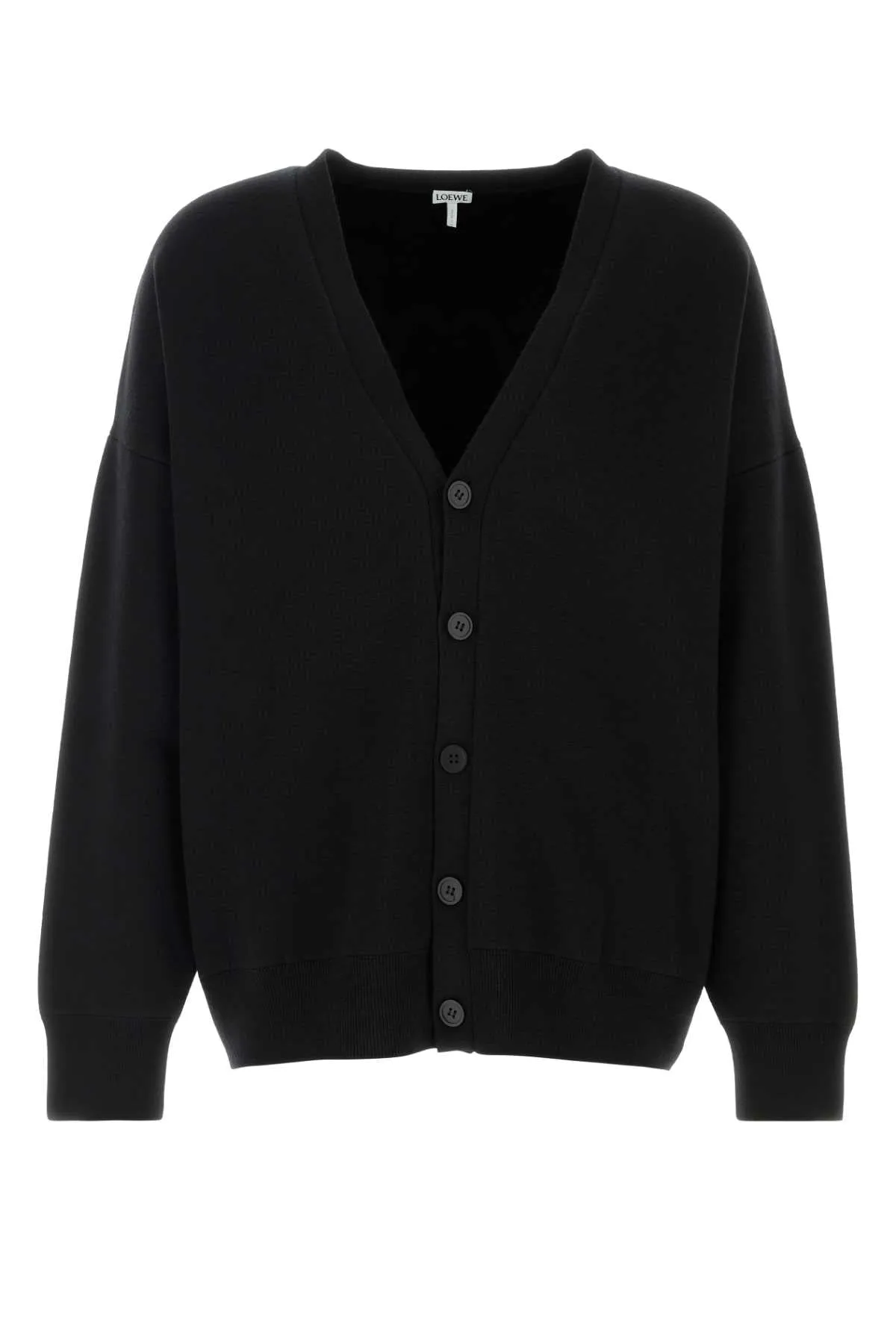 BLACK STRETCH WOOL BLEND CARDIGAN sold by Lord & Taylor