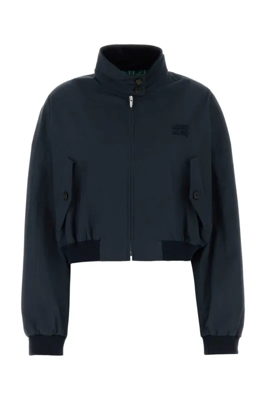 DARK BLUE COTTON BLEND BOMBER JACKET sold by Lord & Taylor