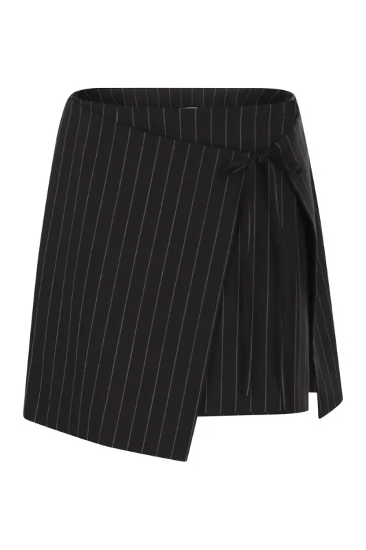SPXFATTI - MINI SKIRT IN PINSTRIPED GABARDINE sold by Lord & Taylor