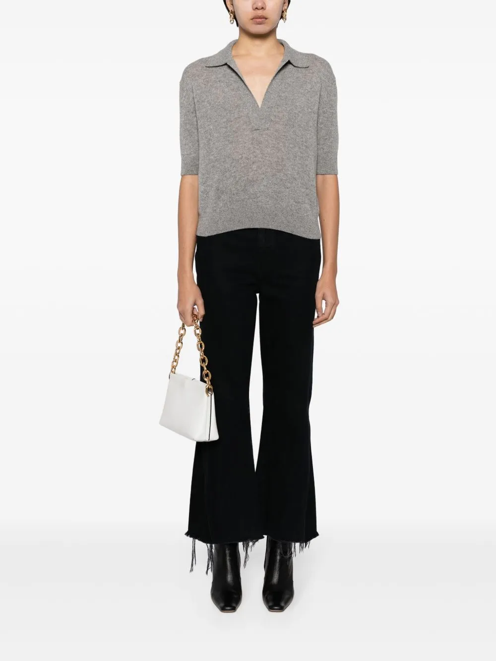 SHRUNKEN CASHMERE POLO SHIRT sold by Lord & Taylor product image thumbnail 4