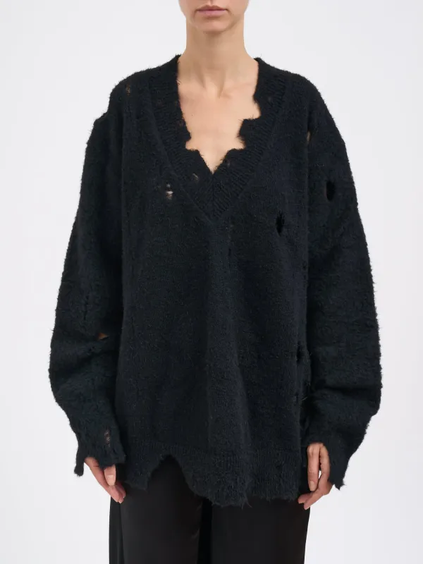 V-NECK WOOL SWEATER made by Junya Watanabe
