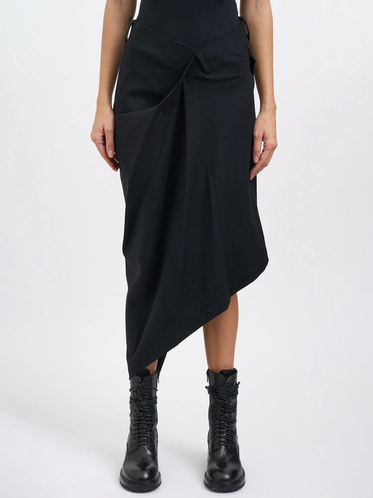 ASYMMETRIC WOOL SKIRT sold by Lord & Taylor