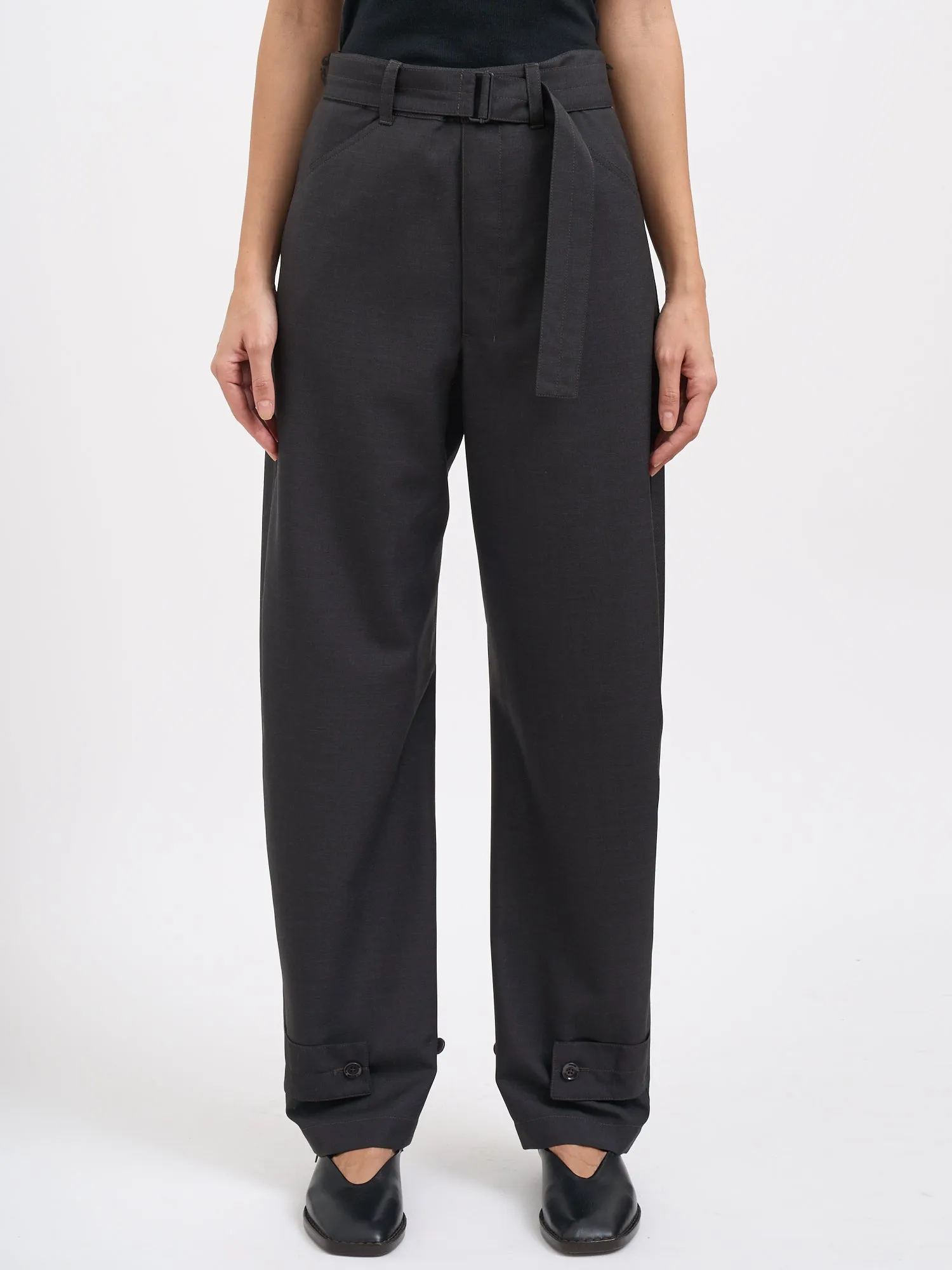 CURVED TAILORED TROUSERS sold by Lord & Taylor