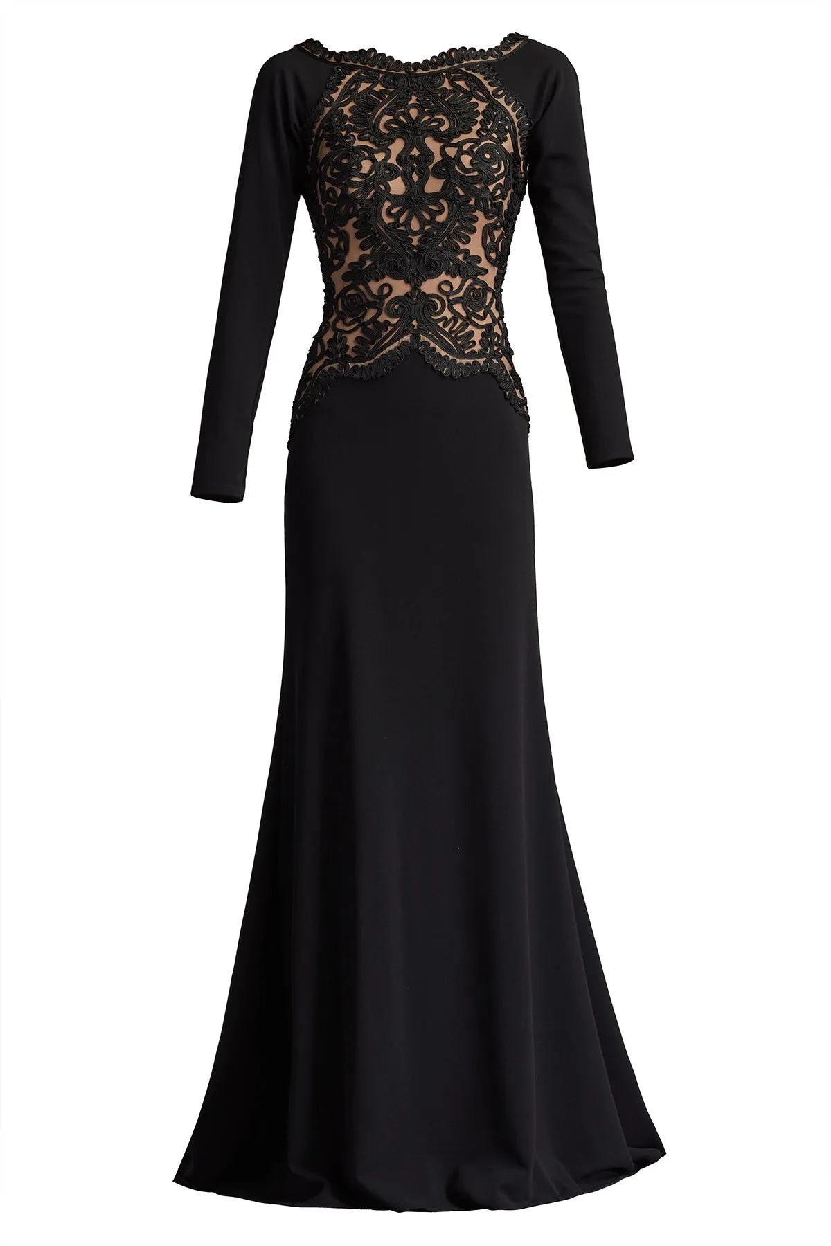 Nayana Embroidered Crepe Gown BK/ND sold by Lord & Taylor product image thumbnail 4