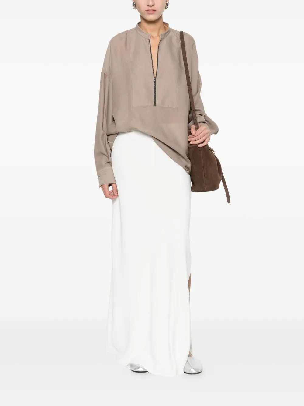 V-NECKED BLOUSE sold by Lord & Taylor product image thumbnail 4
