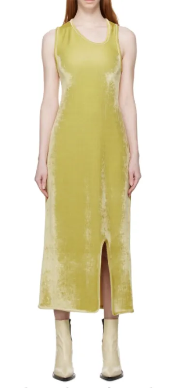 Yellow Asymmetric Midi Dress sold by Lord & Taylor
