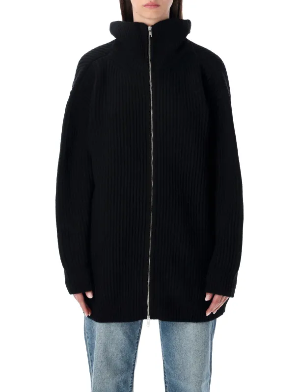 BLACK WOOL BLEND OVERSIZE CARDIGAN made by Maison Margiela