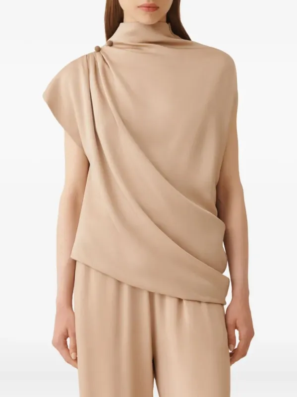 VISCOSE-ACETATE FABRIC TOP sold by Lord & Taylor