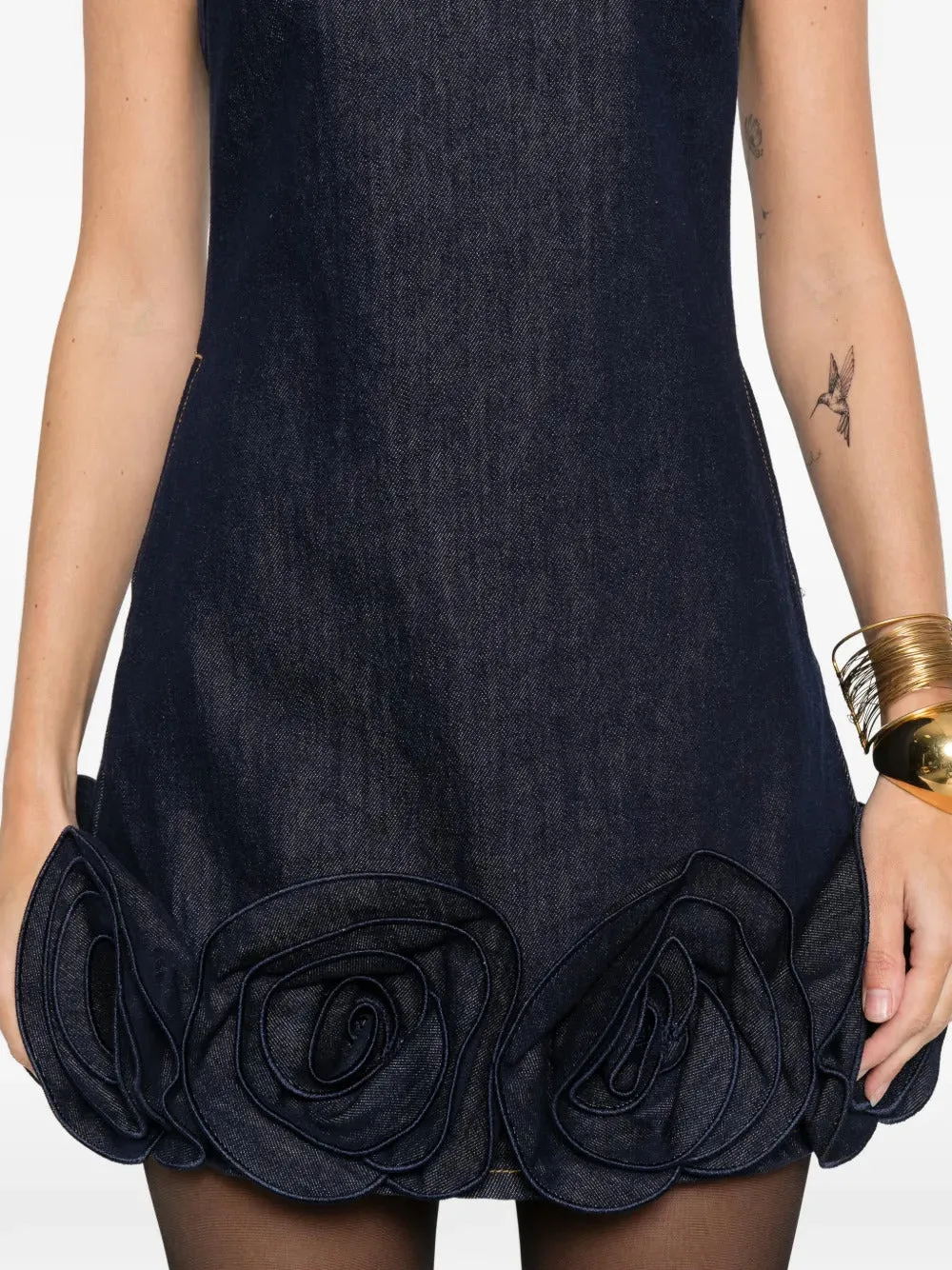 DENIM 3D FLOWER MINI DRESS sold by Lord & Taylor product image thumbnail 5