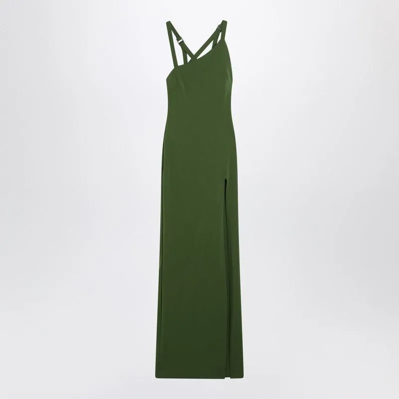 LONG GREEN DRESS WITH SLIT made by The Attico