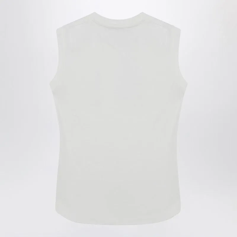 WHITE TANK TOP WITH SHAPED HEM sold by Lord & Taylor product image thumbnail 2