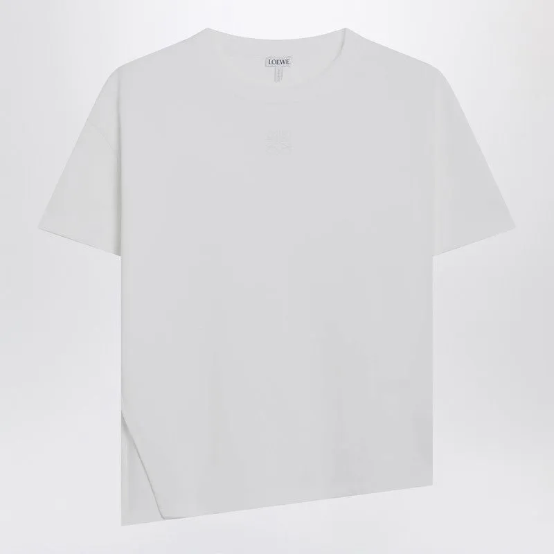 WHITE ASYMMETRICAL COTTONBLEND TSHIRT sold by Lord & Taylor