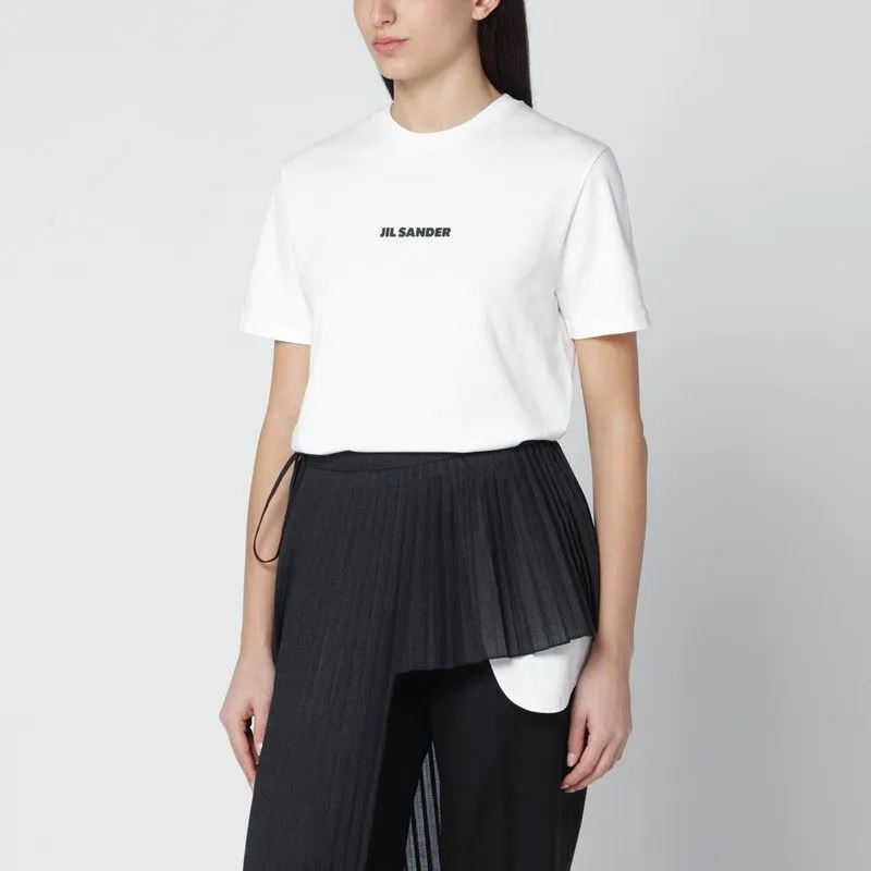 WHITE TSHIRT WITH LOGO PRINT made by Jil Sander
