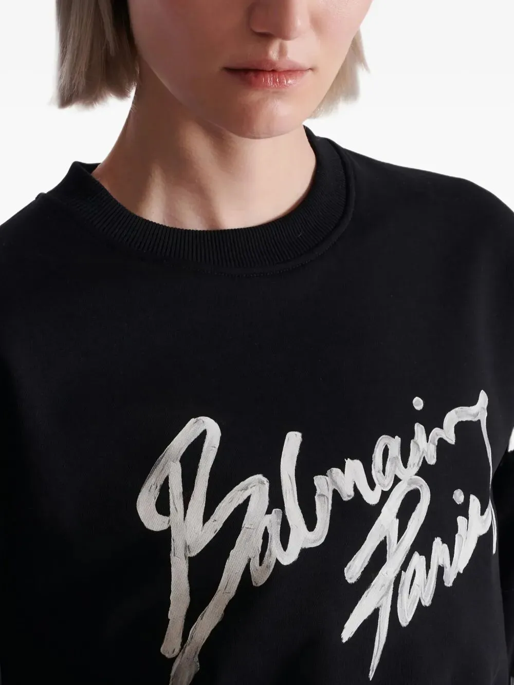 " PARIS" CROPPED ROUNDNECK SWEATER sold by Lord & Taylor product image thumbnail 4