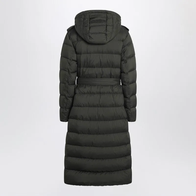DARK GREEN DOUBLEBREASTED PADDED COAT WITH BELT sold by Lord & Taylor product image thumbnail 2
