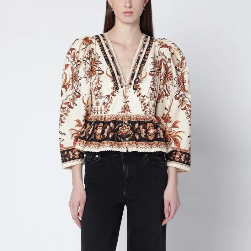 SAND “MAJESTIC GARDEN LACE” BLOUSE sold by Lord & Taylor