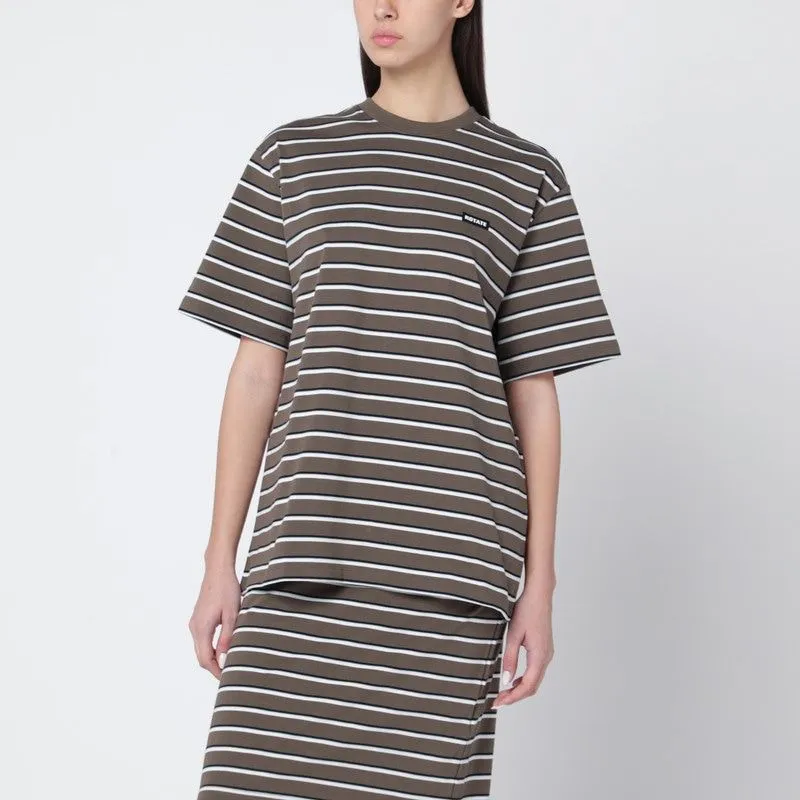 BROWN STRIPED OVERSIZED TSHIRT sold by Lord & Taylor