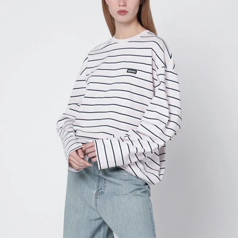 PINK STRIPED OVERSIZED LONGSLEEVE TSHIRT sold by Lord & Taylor