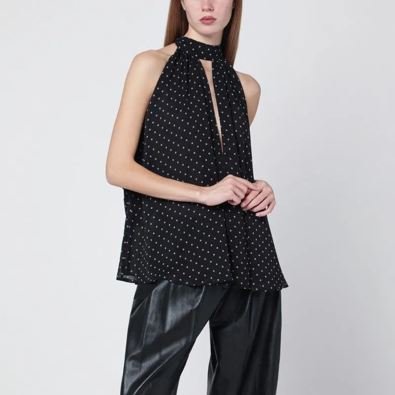 POLKADOT BLOUSE WITH INTEGRATED SCARF sold by Lord & Taylor