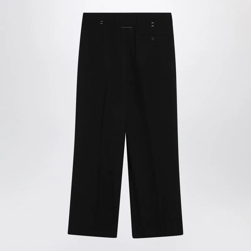 BLACK WOOLBLEND TROUSERS WITH STAPLES sold by Lord & Taylor product image thumbnail 2