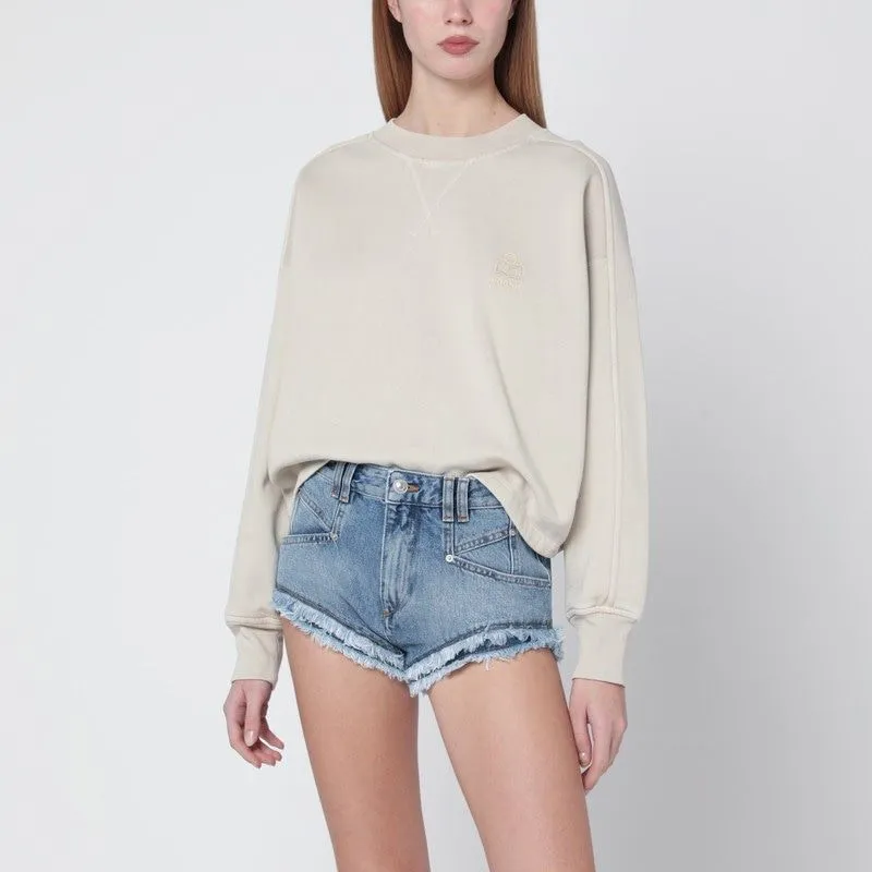 BEIGE CREWNECK COTTON SWEATSHIRT sold by Lord & Taylor