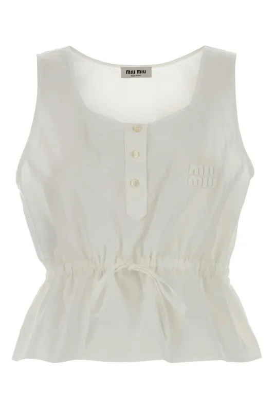 WHITE POPLIN TANK TOP sold by Lord & Taylor