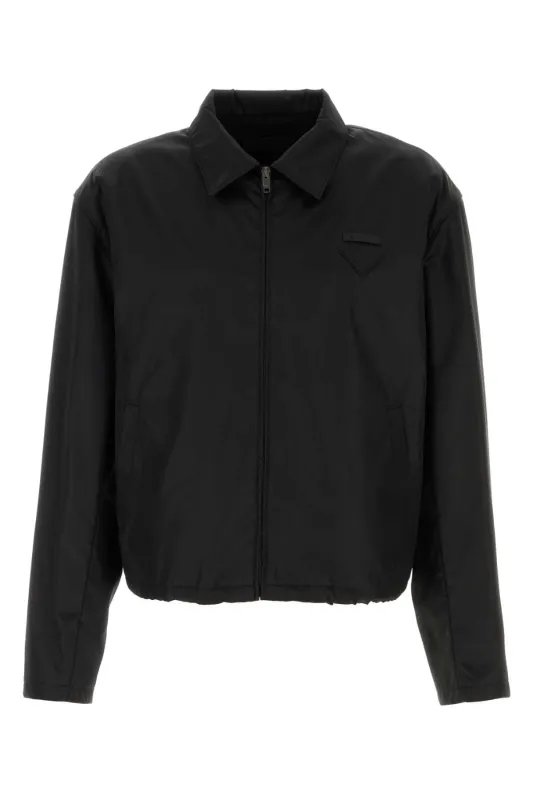 BLACK RE-NYLON JACKET made by Prada
