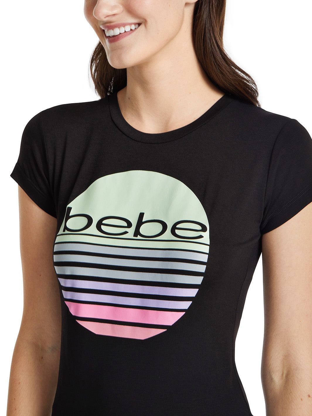 Bebe Floral Logo Graphic Tee sold by Lord & Taylor product image thumbnail 3