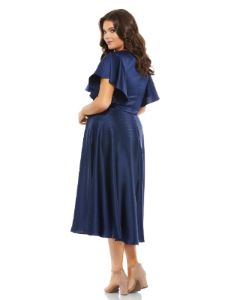 Short Sleeve V Neck Satin Midi Dress sold by Lord & Taylor
