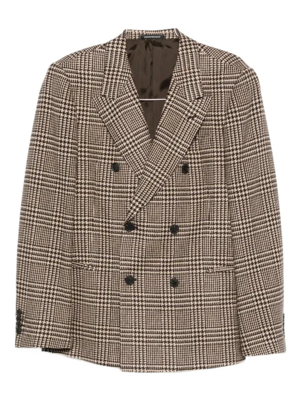 HOUNDSTOOTH DOUBLE-BREASTED BLAZER sold by Lord & Taylor