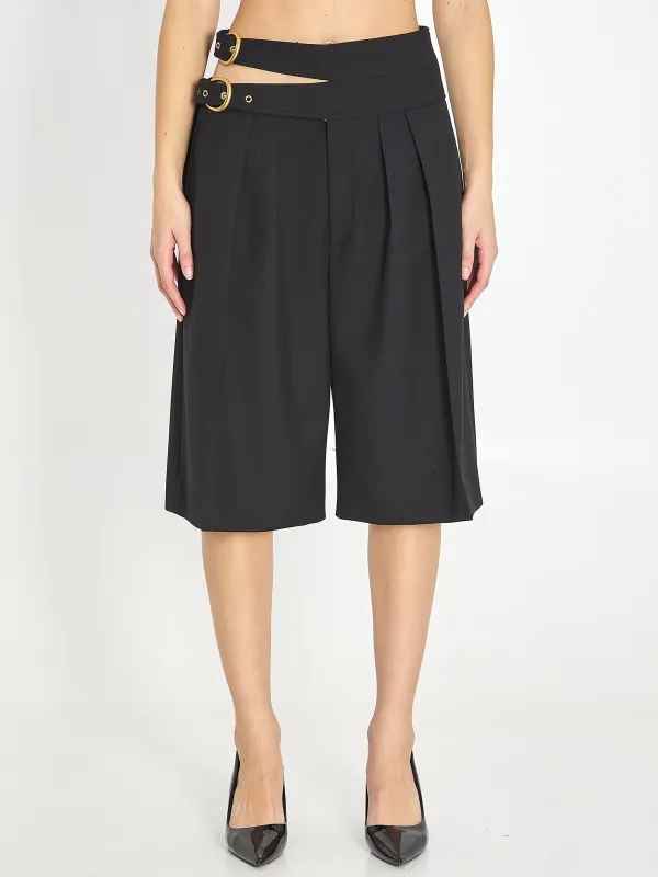 BERMUDA SHORTS WITH DOUBLE BELT made by Chloe