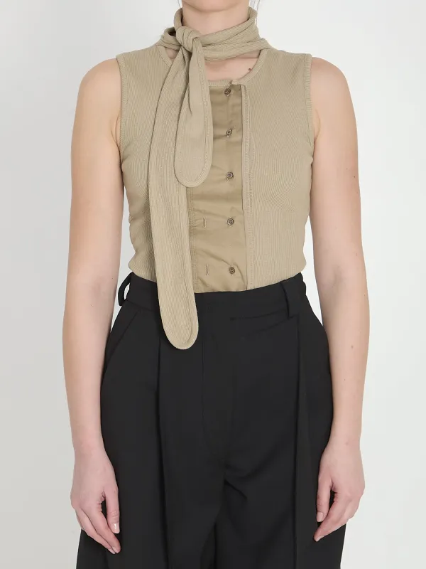 ASYMMETRICAL FITTED TOP sold by Lord & Taylor