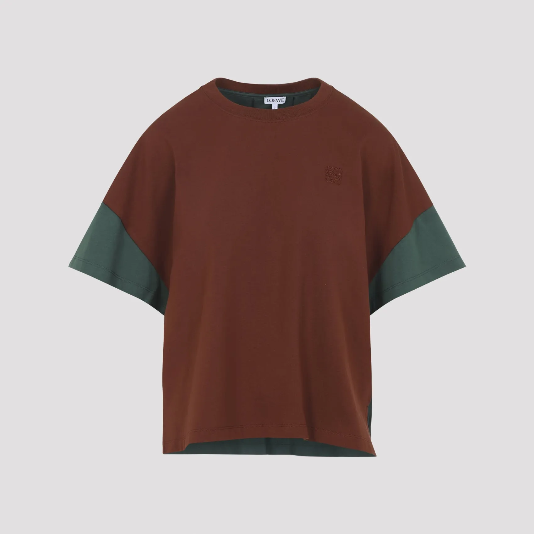 BROWN AND GREEN BOXY FIT COTTON T-SHIRT sold by Lord & Taylor product image thumbnail 2