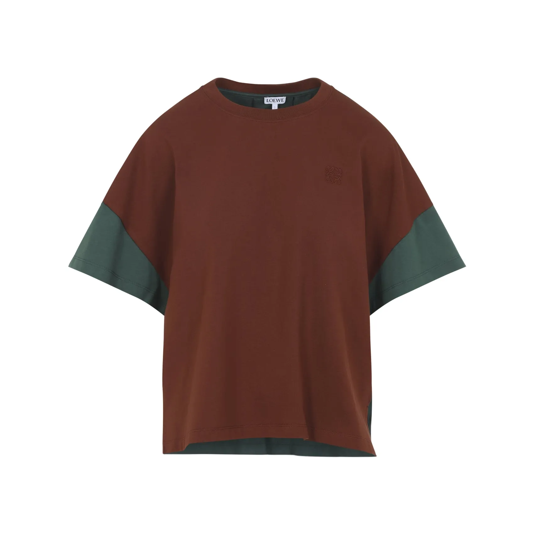 BROWN AND GREEN BOXY FIT COTTON T-SHIRT sold by Lord & Taylor