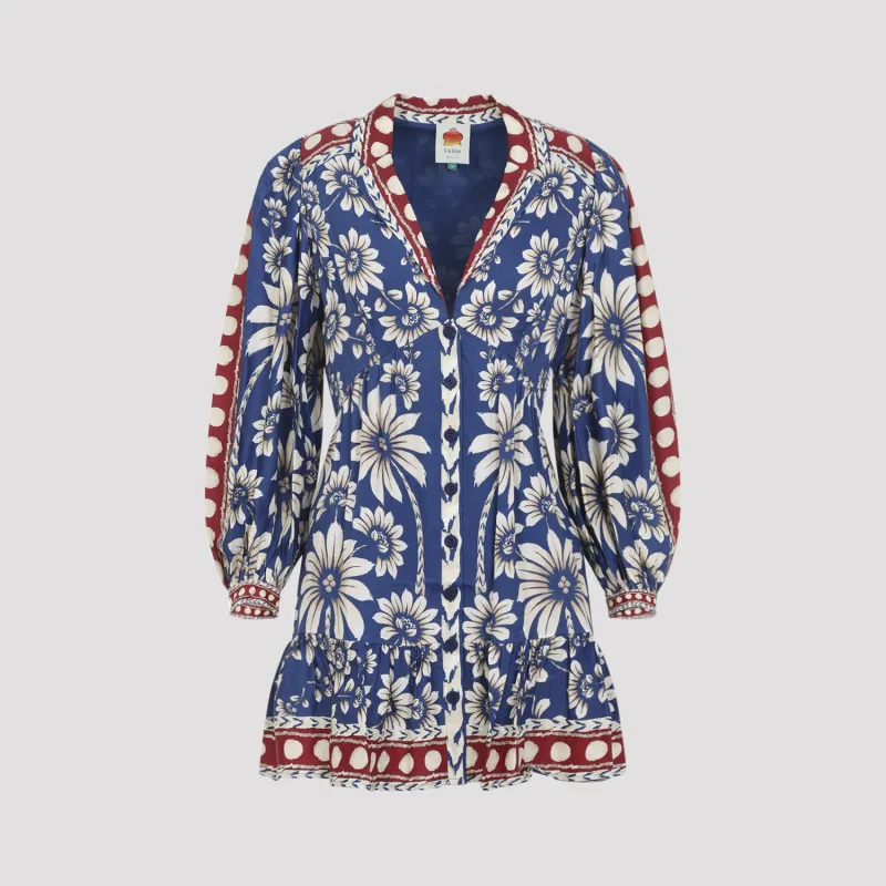 LUNA BLUE VISCOSE MINI DRESS sold by Lord & Taylor