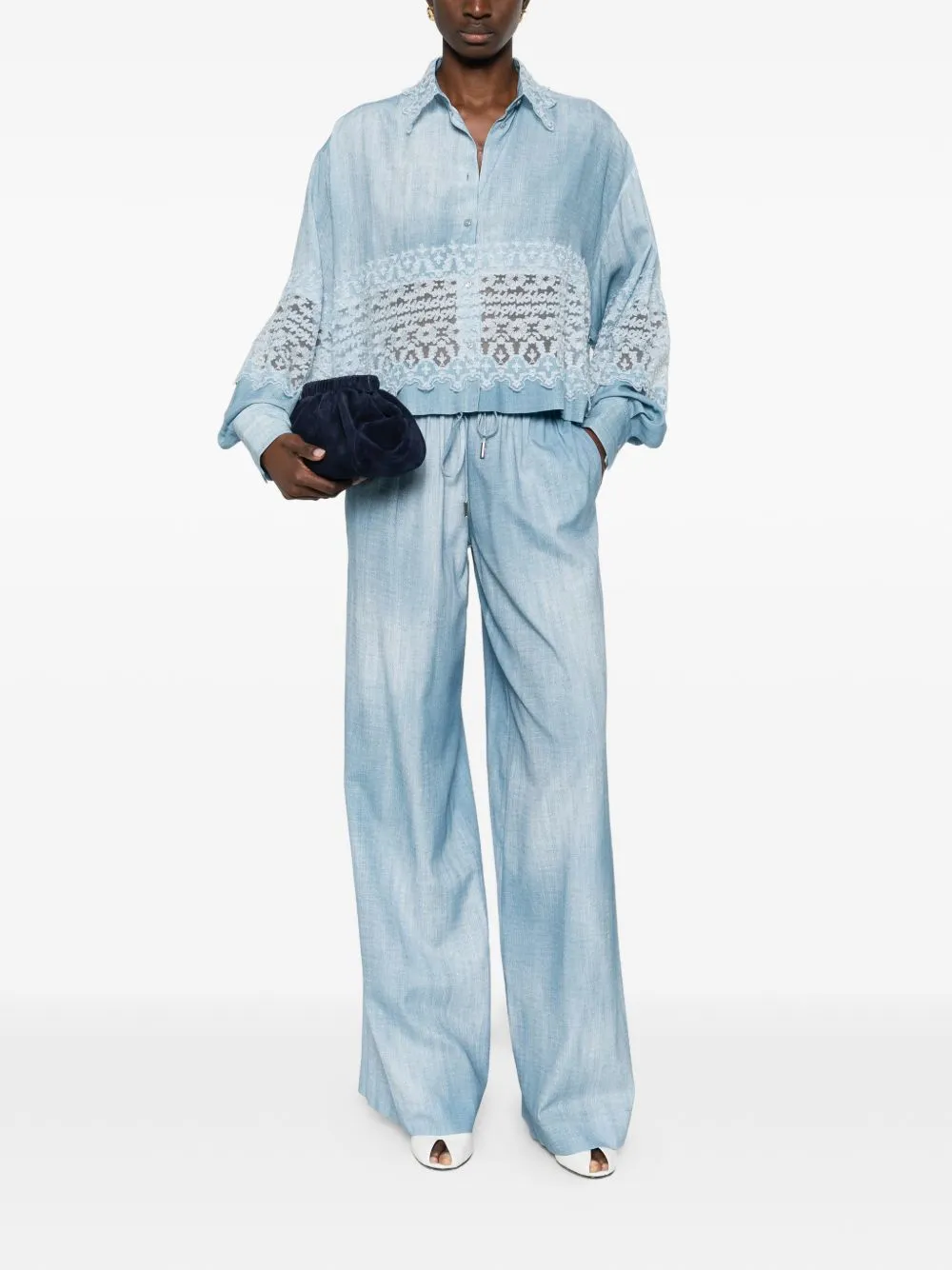 WIDE-LEG TROUSERS sold by Lord & Taylor product image thumbnail 4