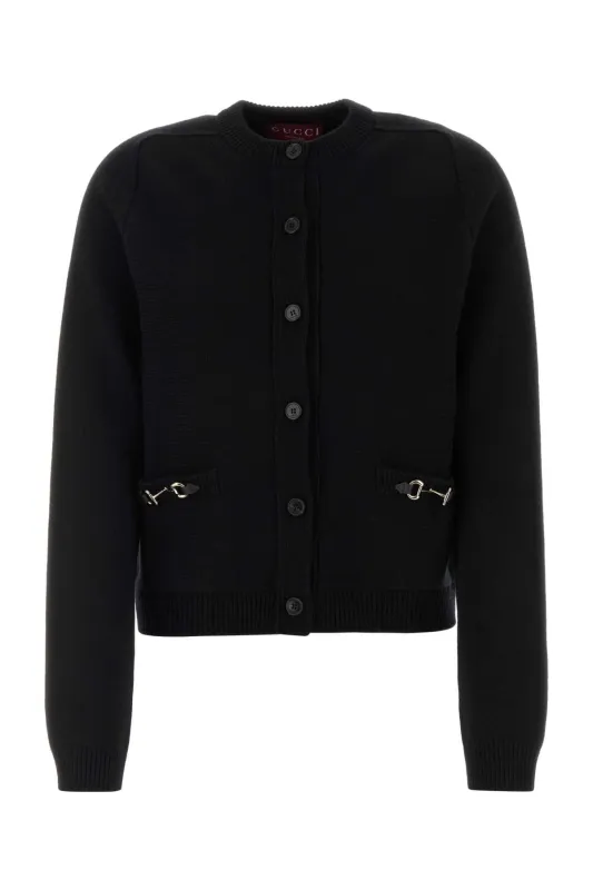BLACK WOOL BLEND CARDIGAN sold by Lord & Taylor
